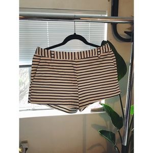 H&M Navy and White striped shorts